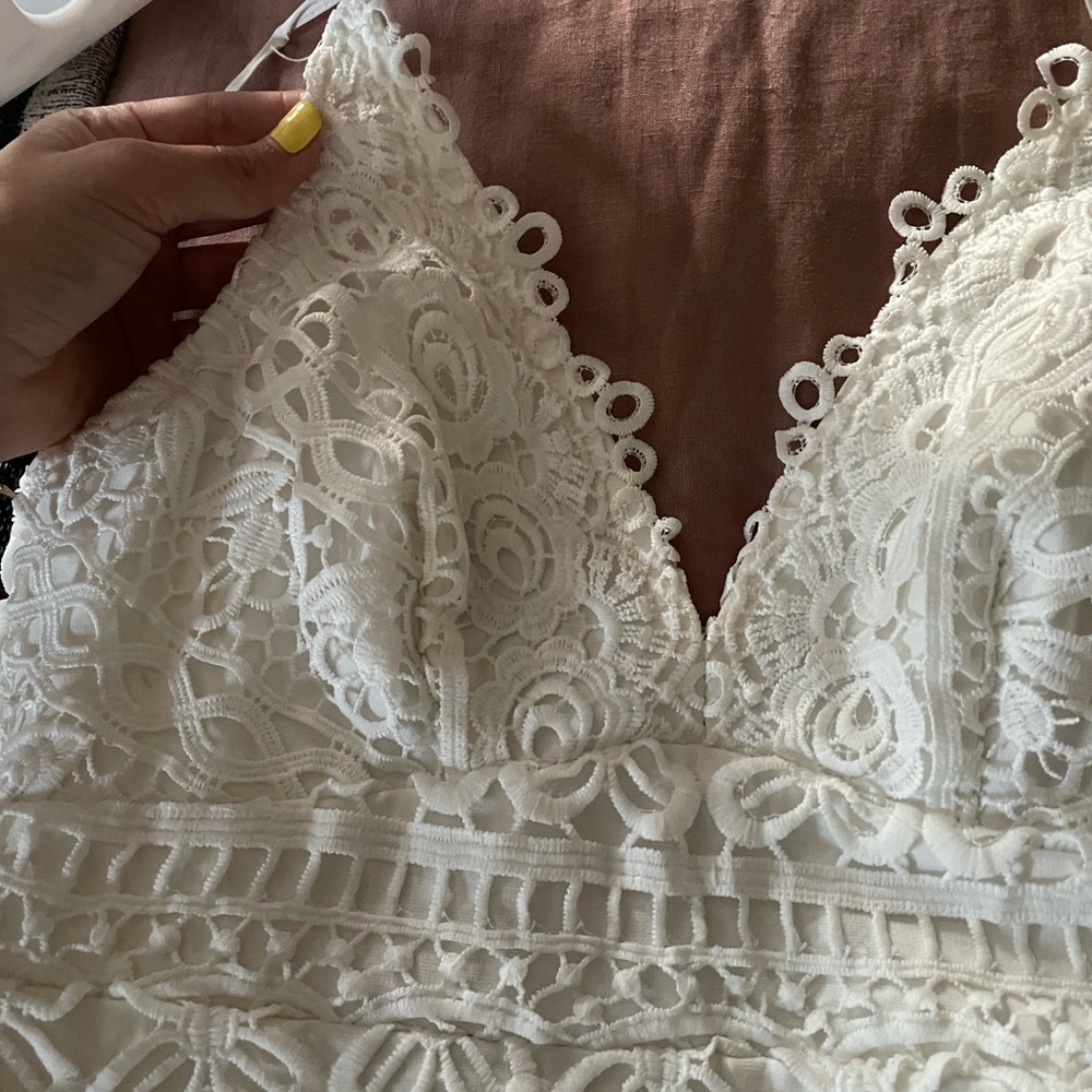 White engagement/bridal dress super cute!